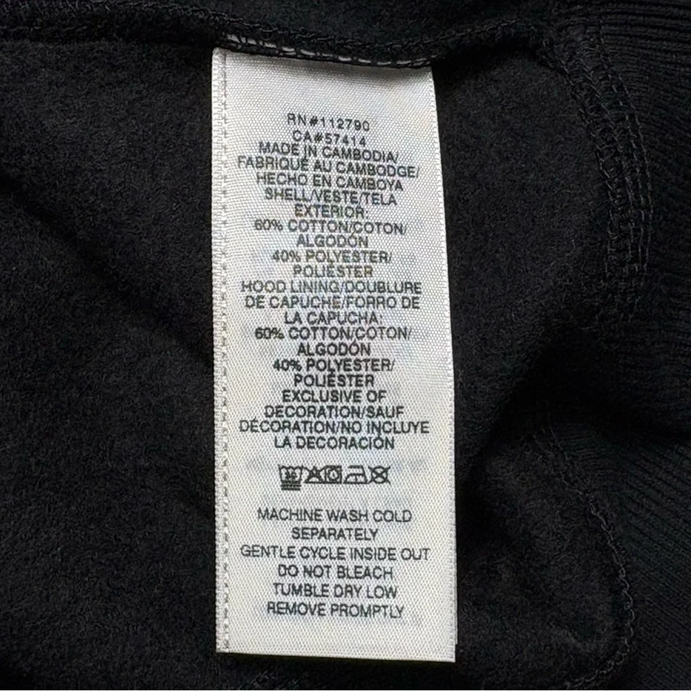 NWT True Religion Full Zip Buddha Hoodie Size M Logo Jet Black MSRP $119